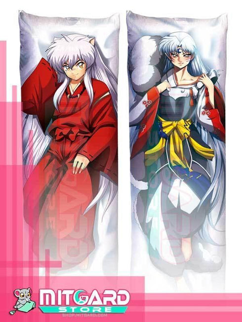 INUYASHA SEMI-DEMON Inuyasha Sesshomaru Body pillow case dakimakura - 50cmx150cm / Peach Skin / 2 Sides Printed - 1